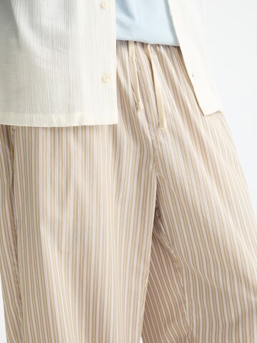 Pull&Bear Wide Leg Bukser i brun
