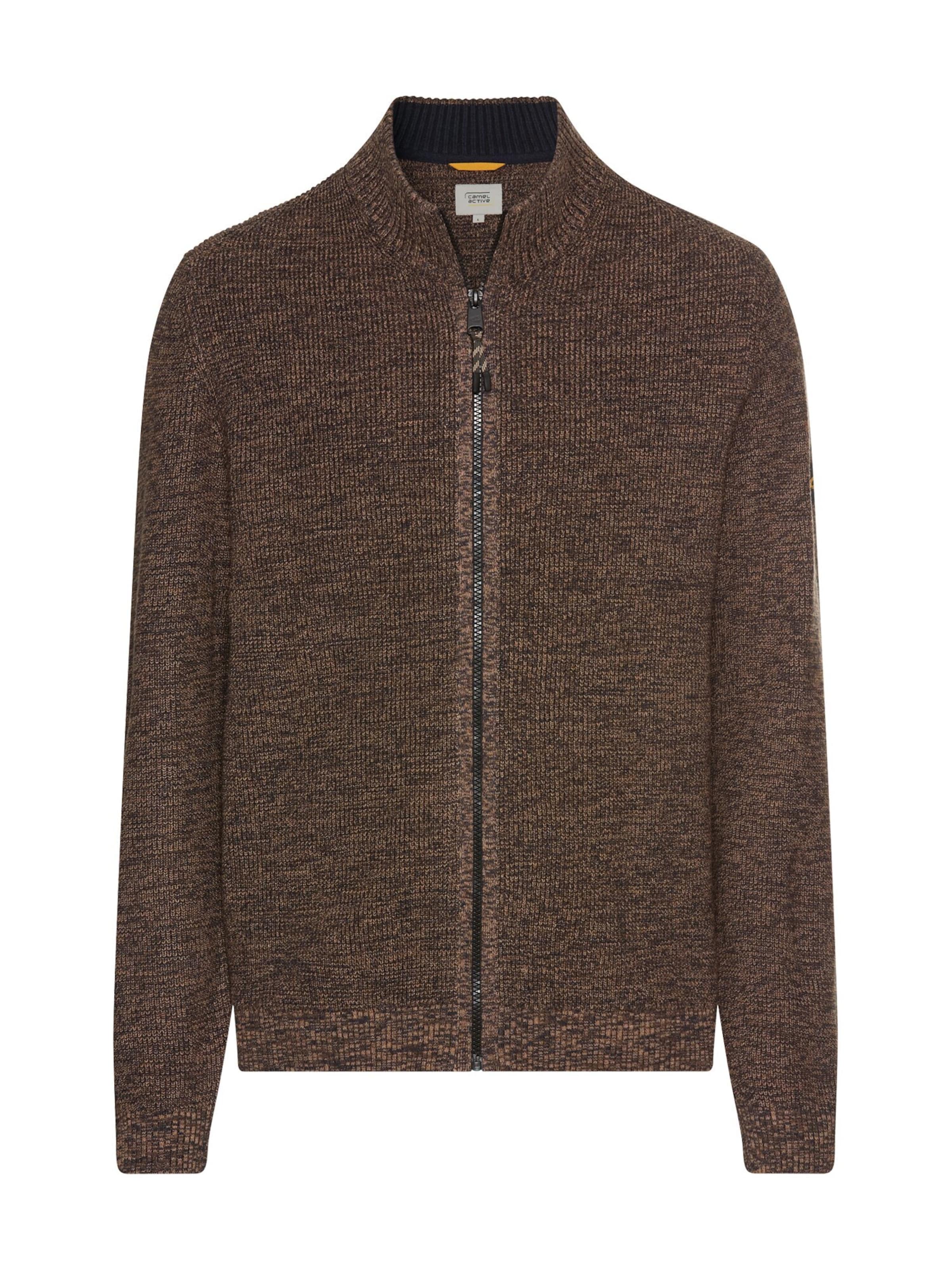 CAMEL ACTIVE Gebreid vest in Bruin: voorkant