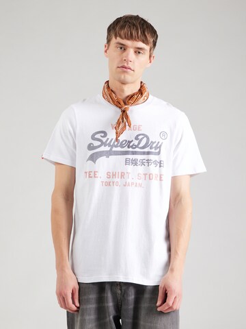 Superdry Koszulka 'Heritage' w kolorze biały: przód