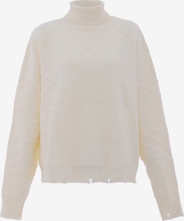 Pull-over FENIA en blanc : devant