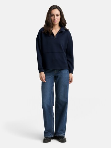 TOM TAILOR Sweatshirt 'Scuba' in Blau