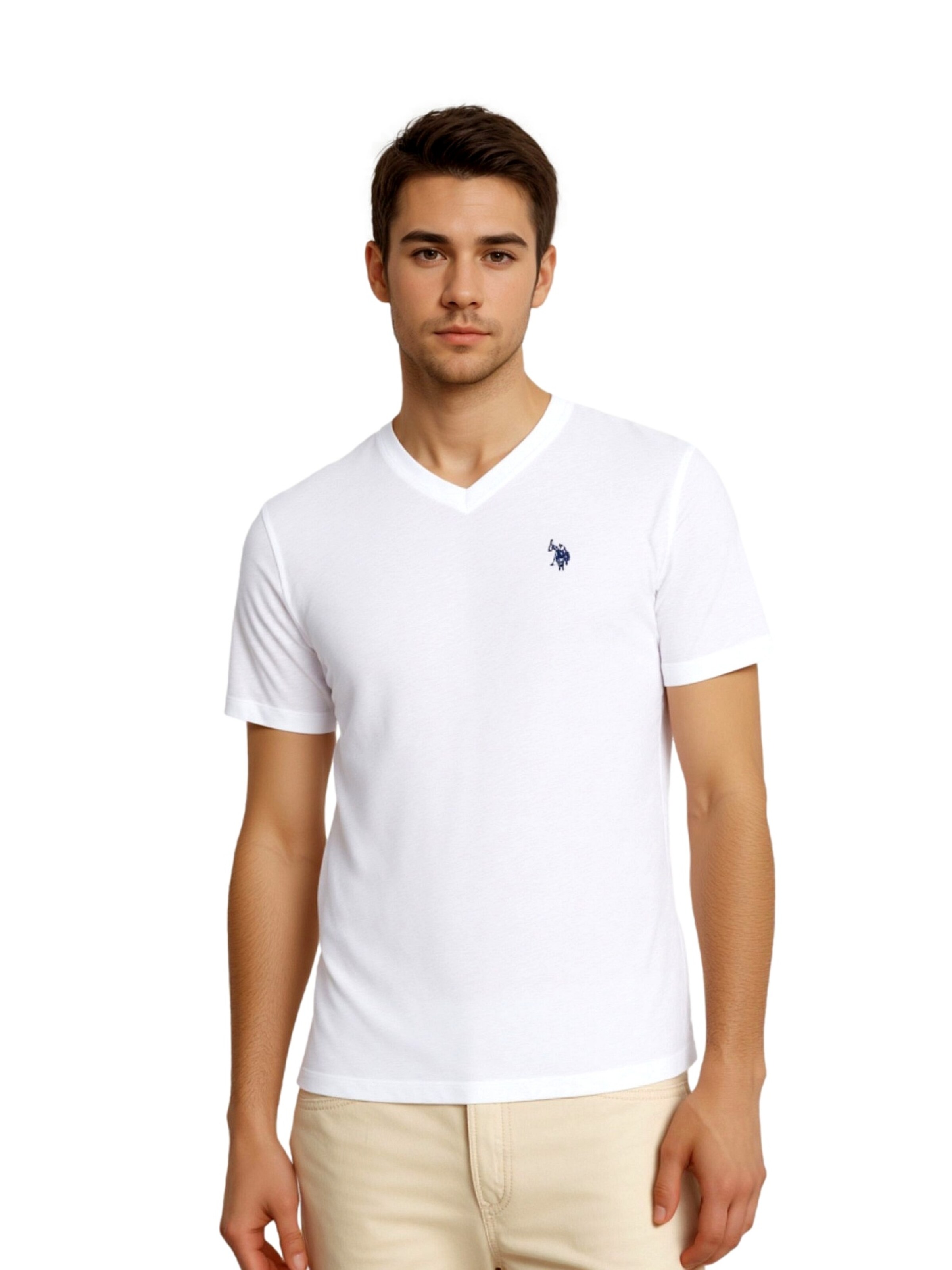 T-Shirt U.S. POLO ASSN. en blanc : devant