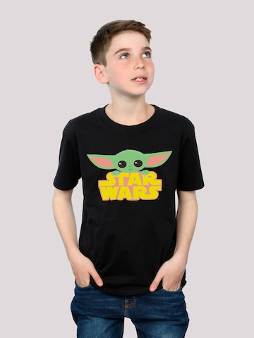 F4NT4STIC Shirt 'Star Wars The Mandalorian The Child' in Black: front