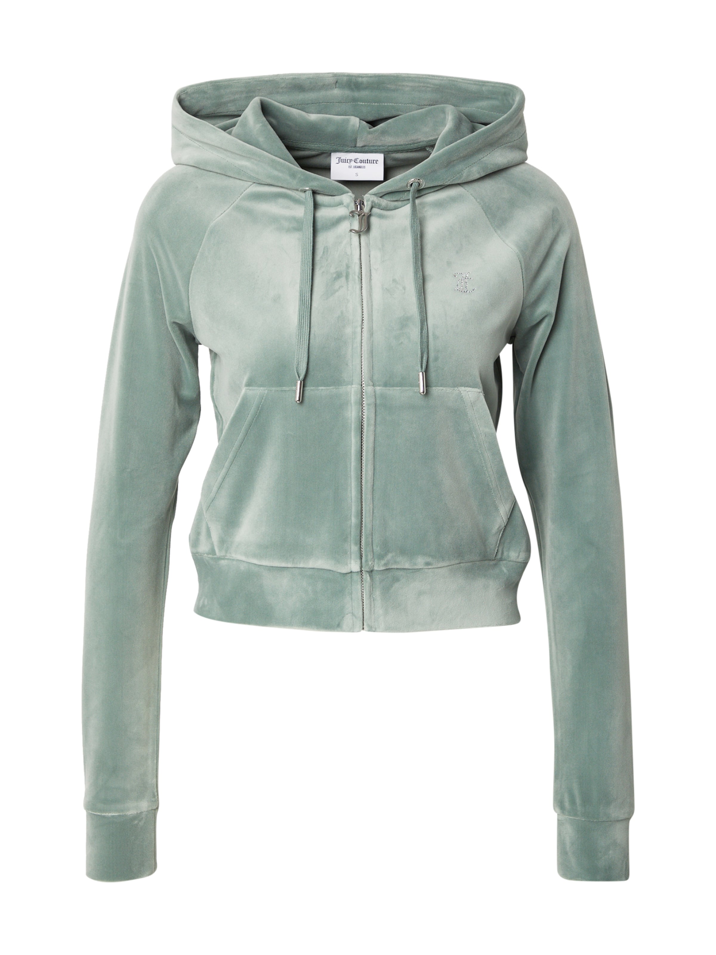 Juicy Couture Sweatjacke 'MADISON' in Grün: Vorderseite