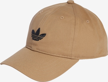 ADIDAS ORIGINALS Cap 'Adicolor Classic Trefoil' in Brown: front