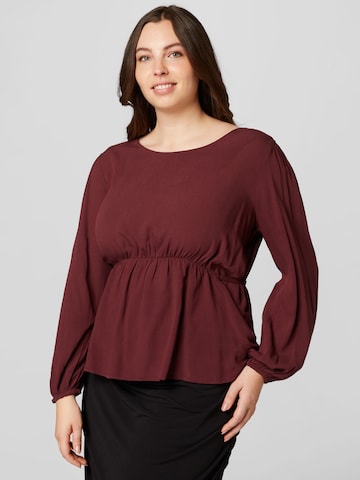 Guido Maria Kretschmer Curvy Bluse 'Carmina' i rød: forside