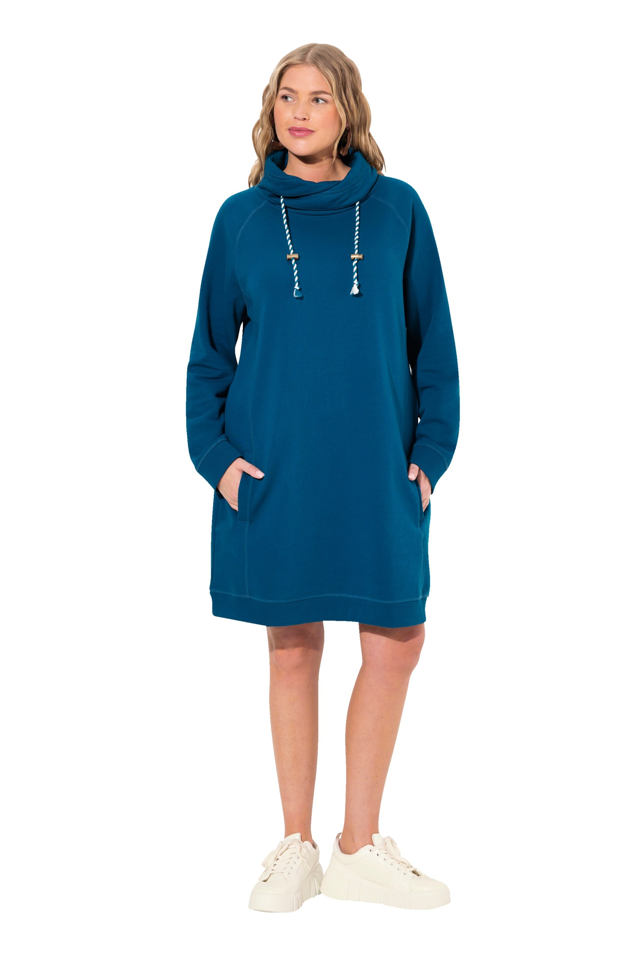 Ulla Popken Mekko värissä sininen: etupuoli