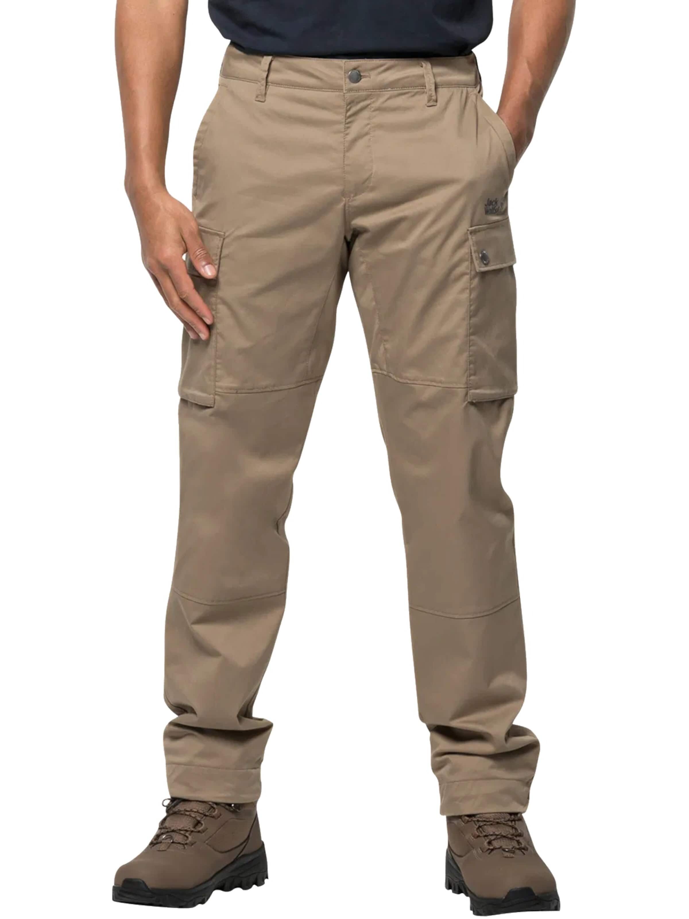 JACK WOLFSKIN Regular Sportbroek 'Jack Wolfskin Arctic Road Cargo Pants M' in Beige: voorkant
