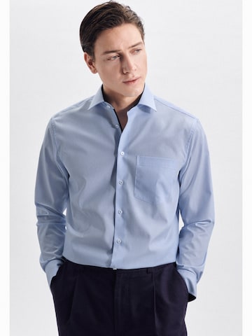 Coupe regular Chemise business SEIDENSTICKER en bleu : devant