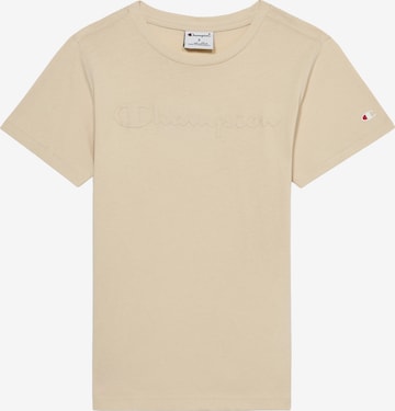 T-Shirt Champion en beige : devant