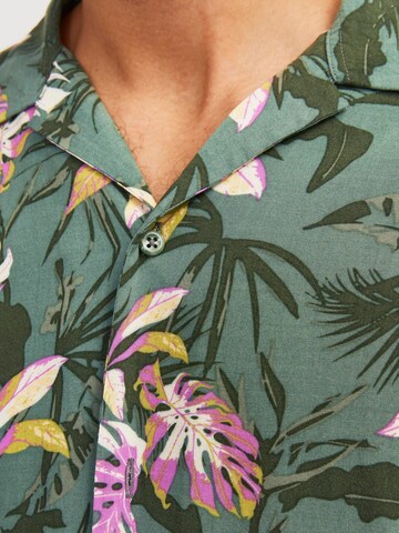 JACK & JONES Comfort fit Overhemd 'JJLUKE TAMPA' in Groen