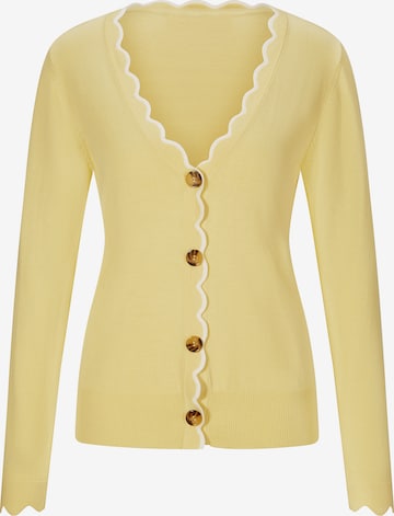 Cardigan heine en jaune : devant