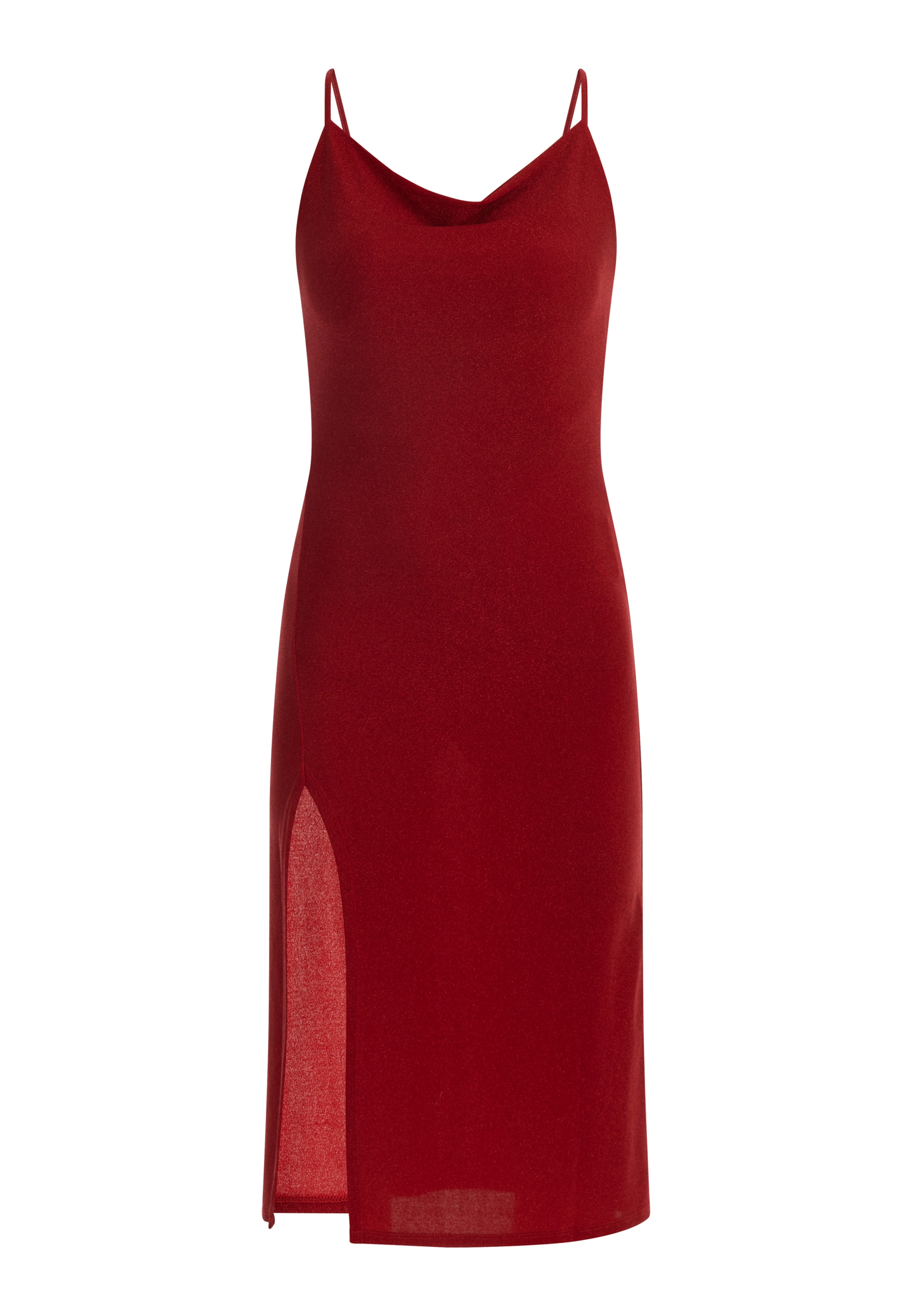 Rochie de la faina pe roșu: față