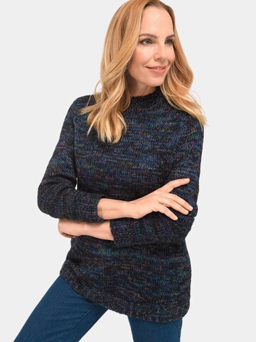 Goldner Pullover in Blau