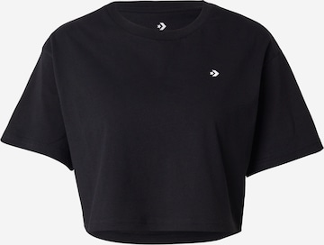 Tricou de la CONVERSE pe negru: față