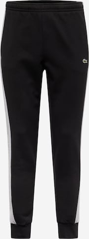 LACOSTE Tapered Pants in Black: front