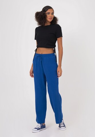 FRESHLIONS Loose fit Trousers 'Mila' in Blue