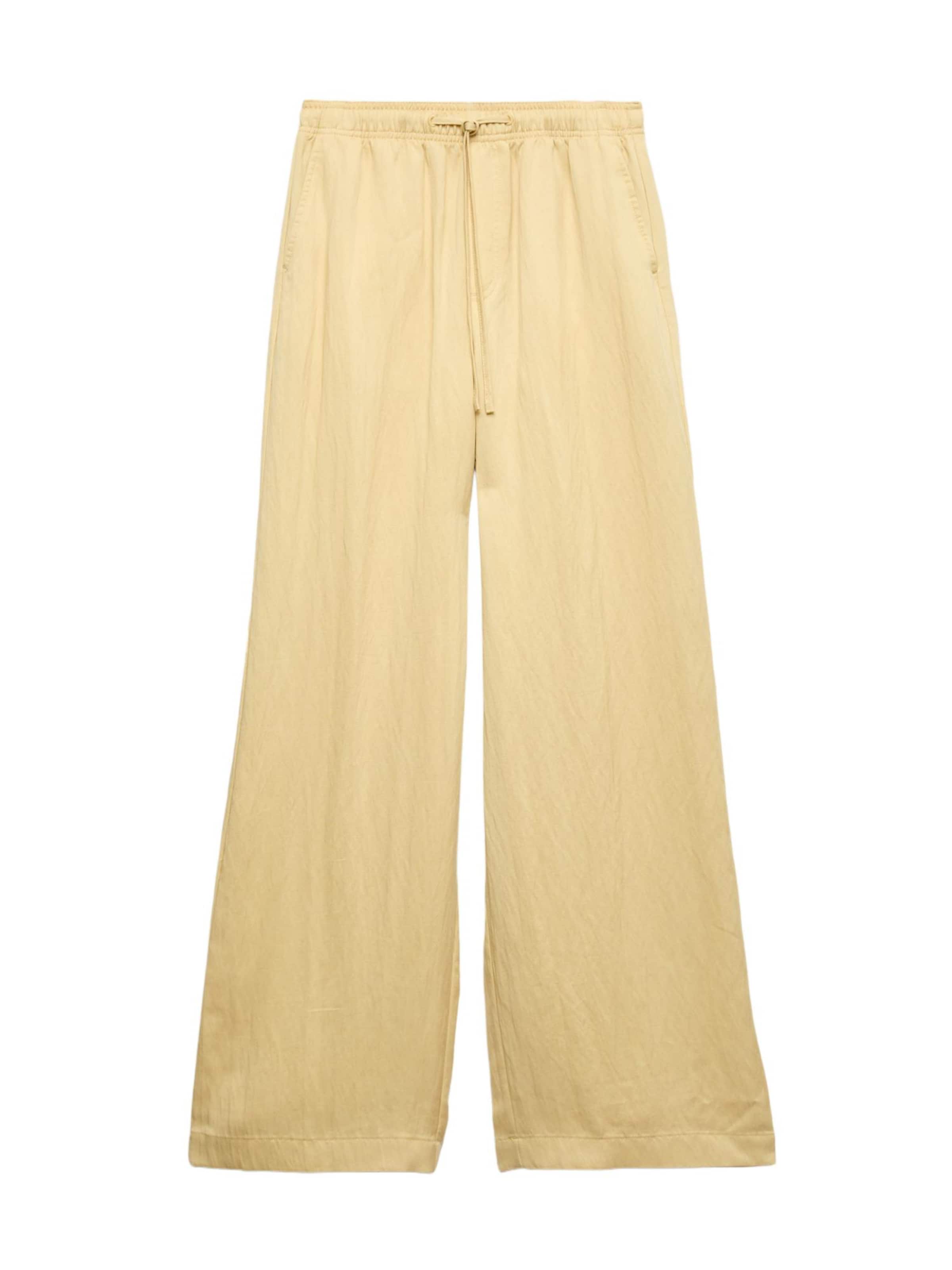 Marks & Spencer Wide Leg Hose in Gelb: Vorderseite