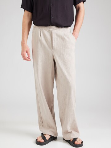 Wide Leg Pantalon TOPMAN en gris : devant