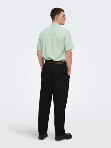 Only & Sons Slim fit Overhemd 'ONSCaiden' in Groen