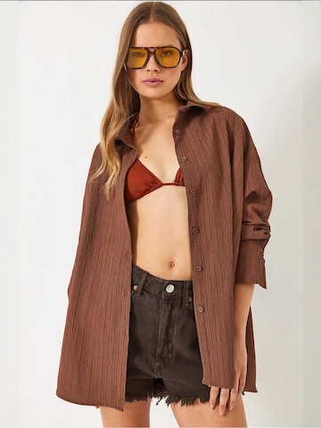 Chemisier Bianco Lucci en marron