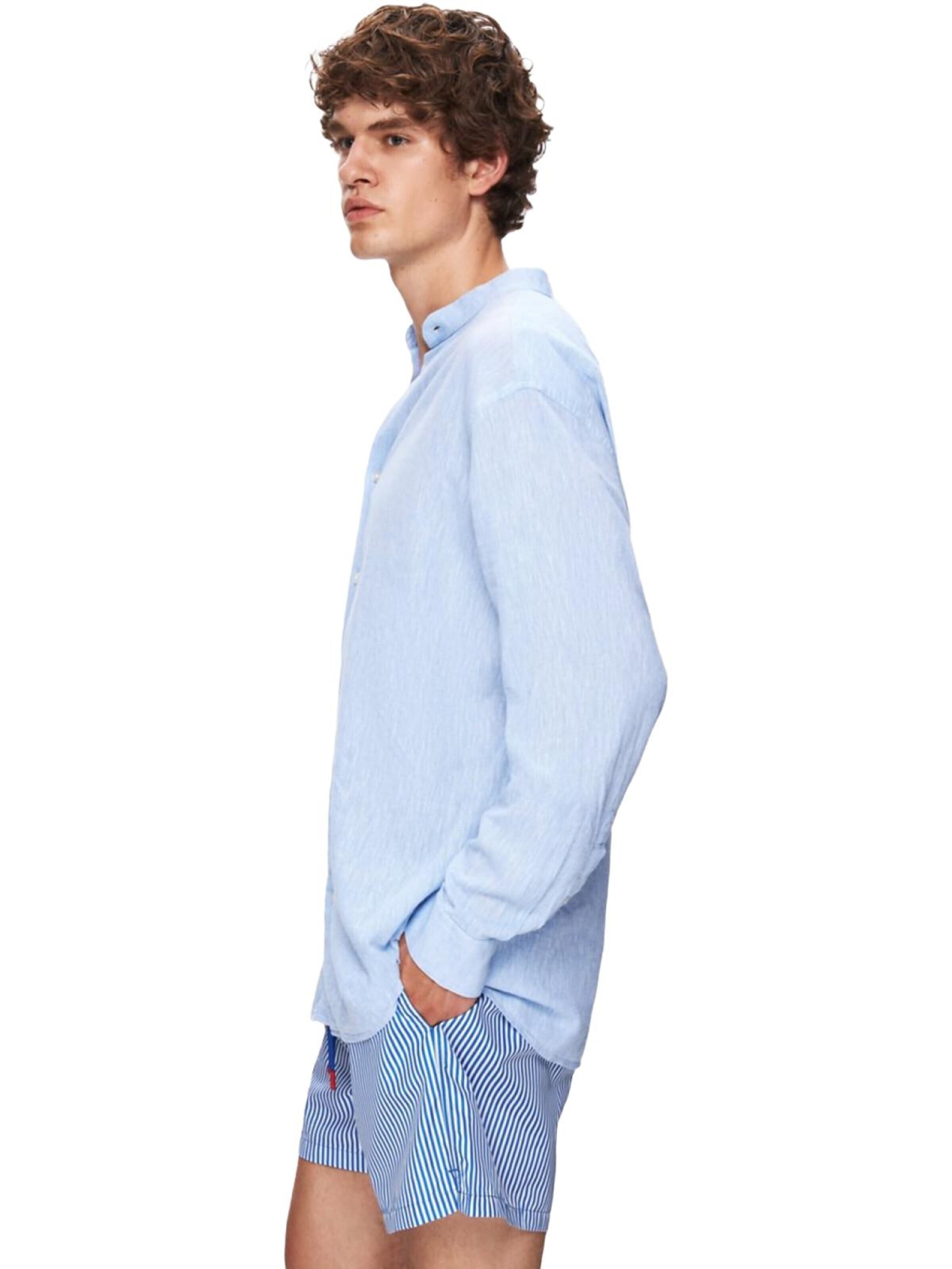 LTB Jeans - Camiseta 'Textured Shirt' en azul