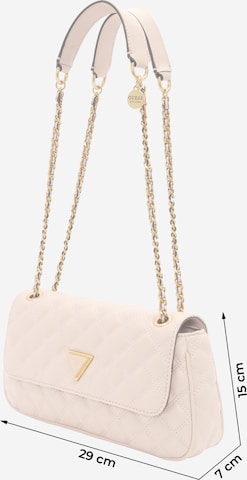 GUESS Skuldertaske 'GIULLY' i beige