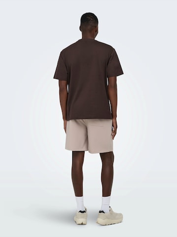 Only & Sons T-shirt 'ONSFRED' i brun
