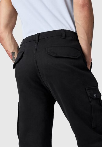 Effilé Pantalon cargo 'Siwas' Peak Time en noir
