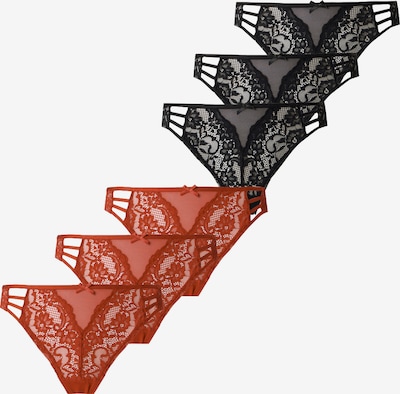 XS dydžio Siaurikės 'Belle' iš Hunkemöller, spalva – rūdžių raudona / juoda, Prekių apžvalga