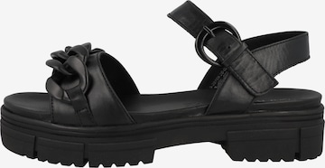 CAPRICE Strap sandal in Black