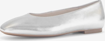 Ballerines GABOR en argent : devant