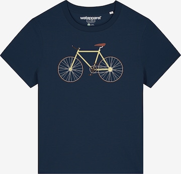 Watapparel T-Shirt ' Yellow Bike ' in Blau: Vorderseite