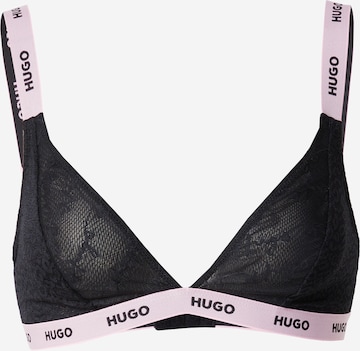 HUGO Red Triangle Bra in Black: front