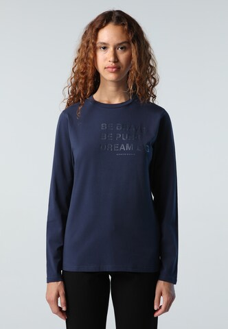 North Sails Longsleeve mit Schriftzug in Blau: predná strana