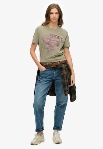Tricou 'American Eagle' de la Superdry pe verde