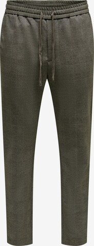 Only & Sons Tapered Broek 'Linus' in Bruin: voorkant