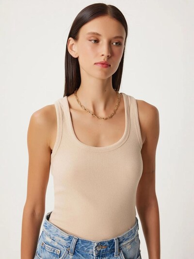 Happiness İstanbul Haut 'Tanktops & Camis' en M en crème, Vue avec produit