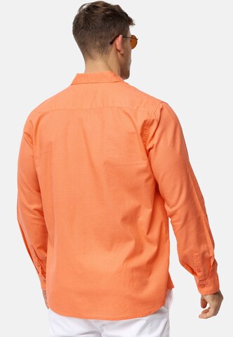 INDICODE JEANS Regular Fit Hemd 'Ville' in Orange