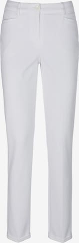 Fadenmeister Berlin Regular Chino Pants in White: front