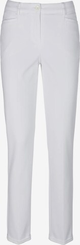 Fadenmeister Berlin Chino Pants in White: front