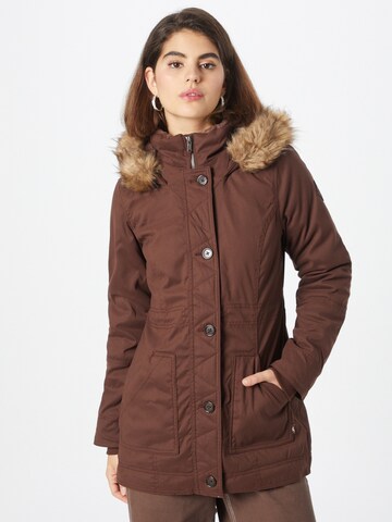 Veste d’hiver HOLLISTER en marron : devant