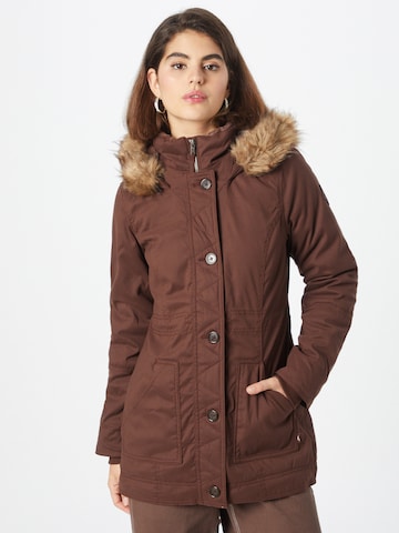 HOLLISTER Zimní bunda – hnědá: přední strana