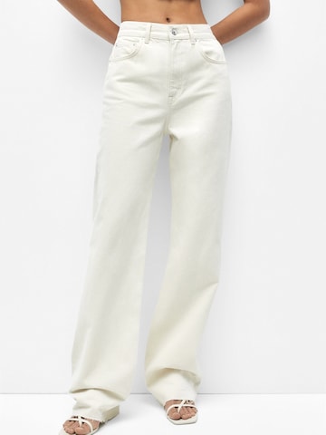 Pull&Bear Wide leg Jeans in Beige