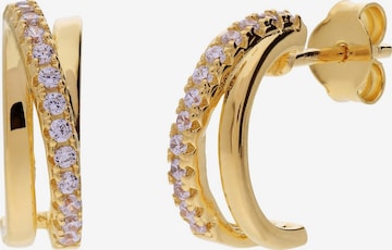 Lucardi Earrings in Gold: front