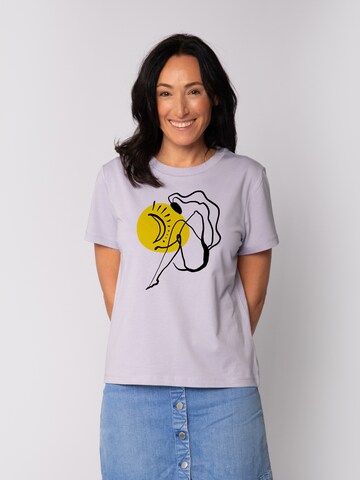 T-shirt 'Self love' Watapparel en violet : devant