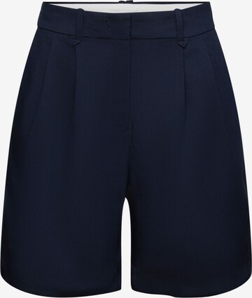 ESPRIT Regular Pleated Pants in Blue: front