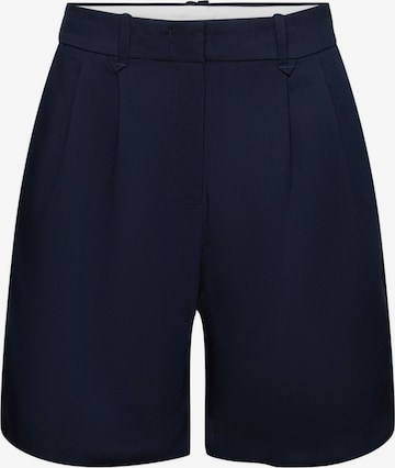 ESPRIT Regular Pleated Pants in Blue: front