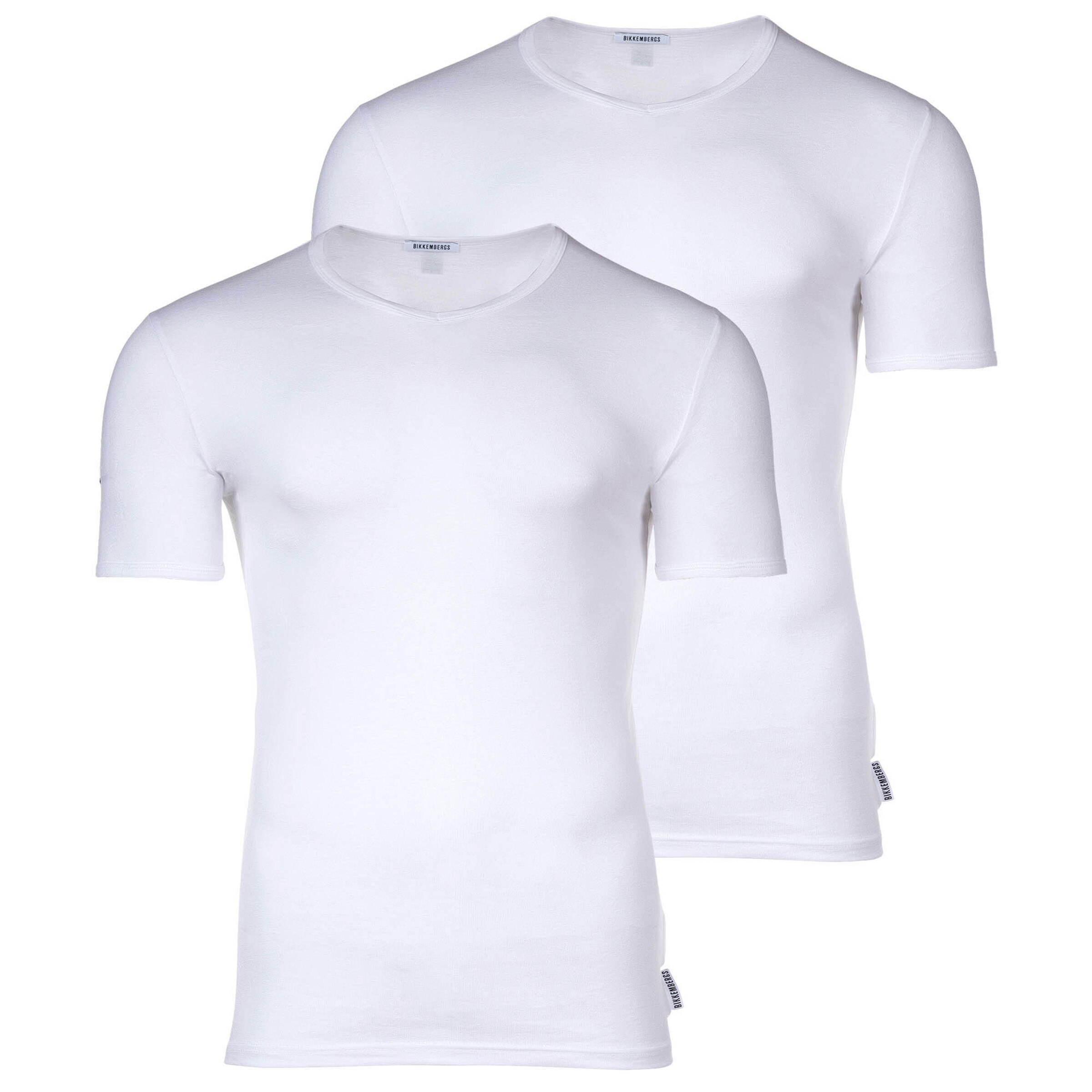 T-Shirt BIKKEMBERGS en blanc : devant