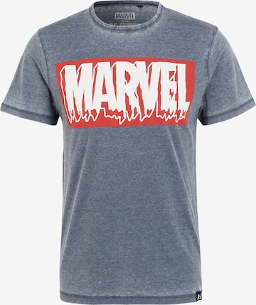 Recovered Shirt 'Marvel Slime Logo Vintage' in Blue: front